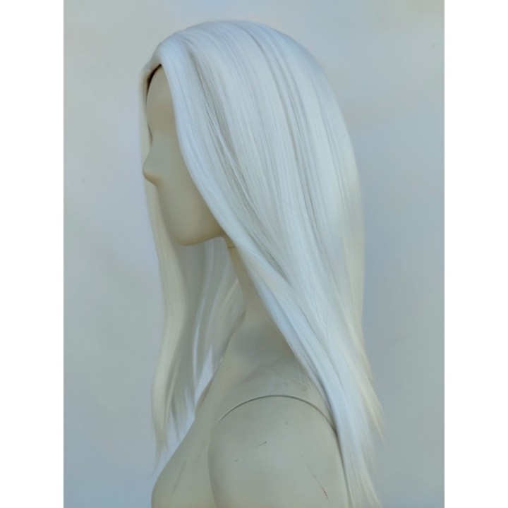 Peruka biała long bob bez grzywki białe włosy PK160
