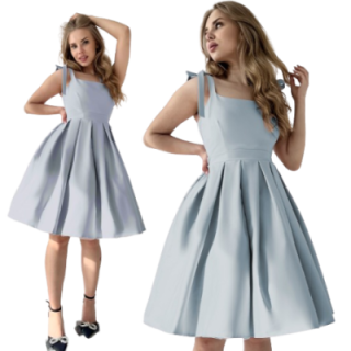 Sukienka błękitna rozkloszowana pin up plisowana BARBIE