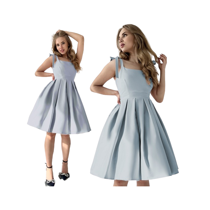 Sukienka błękitna rozkloszowana pin up plisowana BARBIE