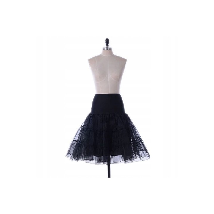 Halka retro tiulowa PIN UP tutu pod sukienkę unosząca czarna tiul