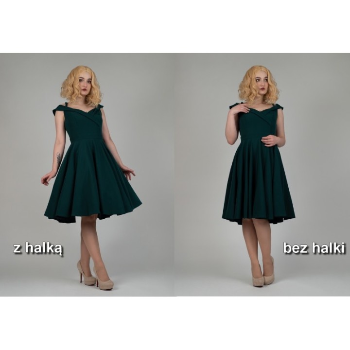 Halka retro tiulowa PIN UP tutu pod sukienkę unosząca czarna tiul