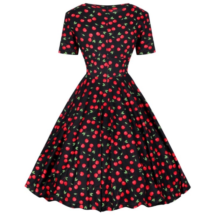 Sukienka pin up retro w wiśnie wisienki cherry MONA