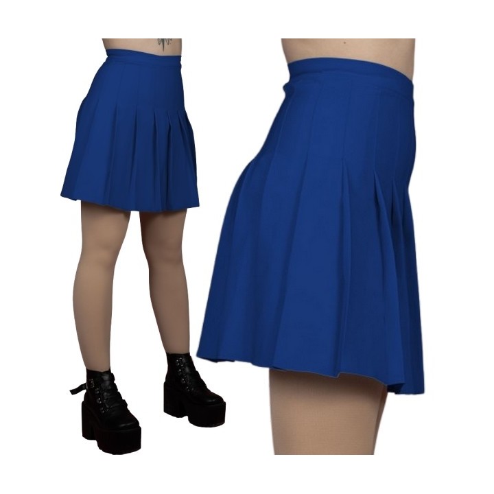 Spódniczka plisowana TENNIS SKIRT niebieska mundurek cosplay granatowa mini