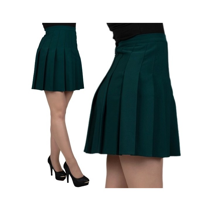 Spódniczka plisowana tennis skirt butelkowa zieleń zielona Produkt Polski