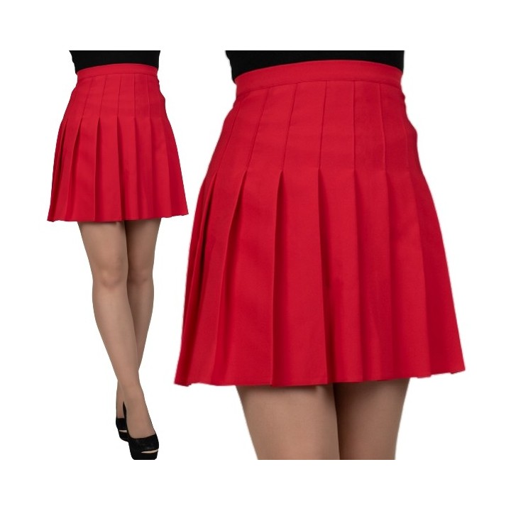 Spódniczka plisowana czerwona tennis skirt mini Produkt Polski cosplay