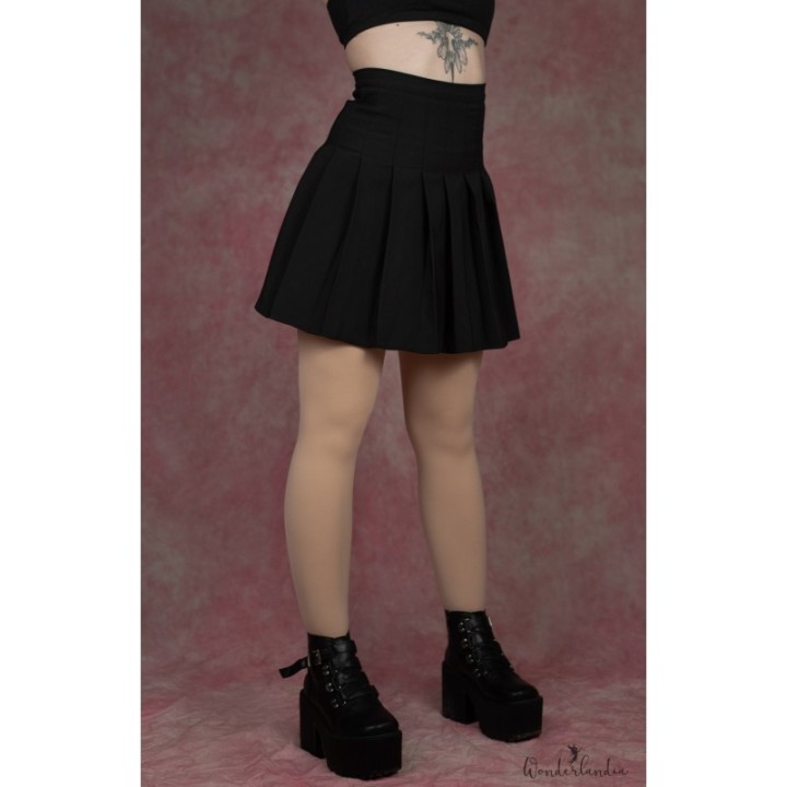 Spódniczka TENNIS SKIRT plisowana PRODUKT POLSKI czarna goth cosplay mini