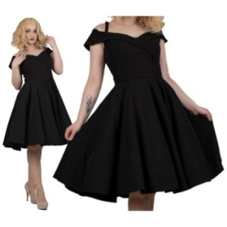 Mała czarna sukienka hiszpanka pin up retro BELLA