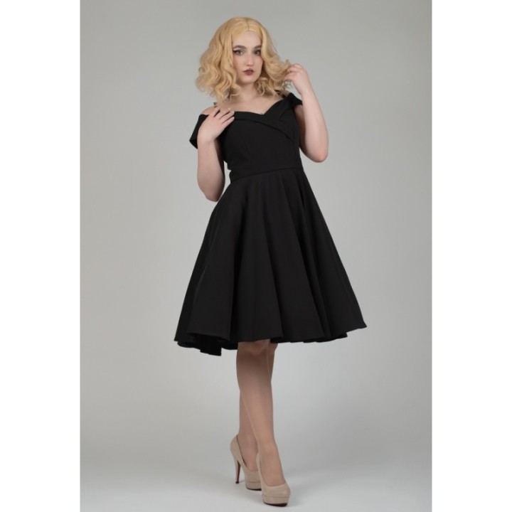 Mała czarna sukienka hiszpanka pin up retro BELLA