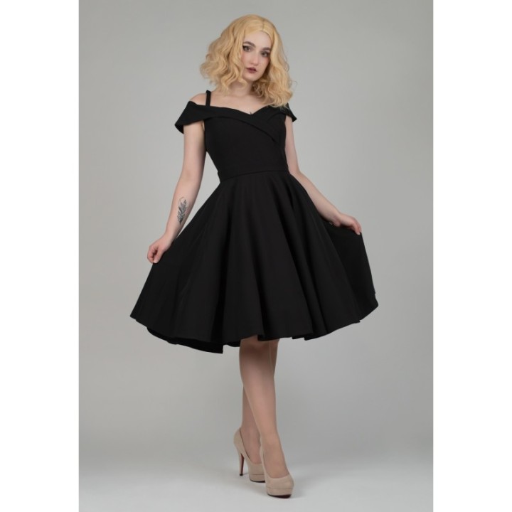 Mała czarna sukienka hiszpanka pin up retro BELLA