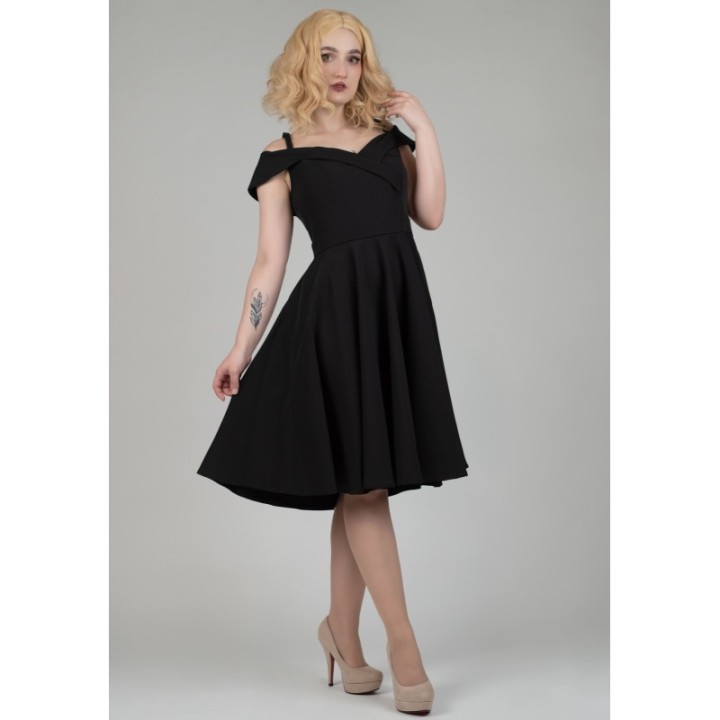 Mała czarna sukienka hiszpanka pin up retro BELLA