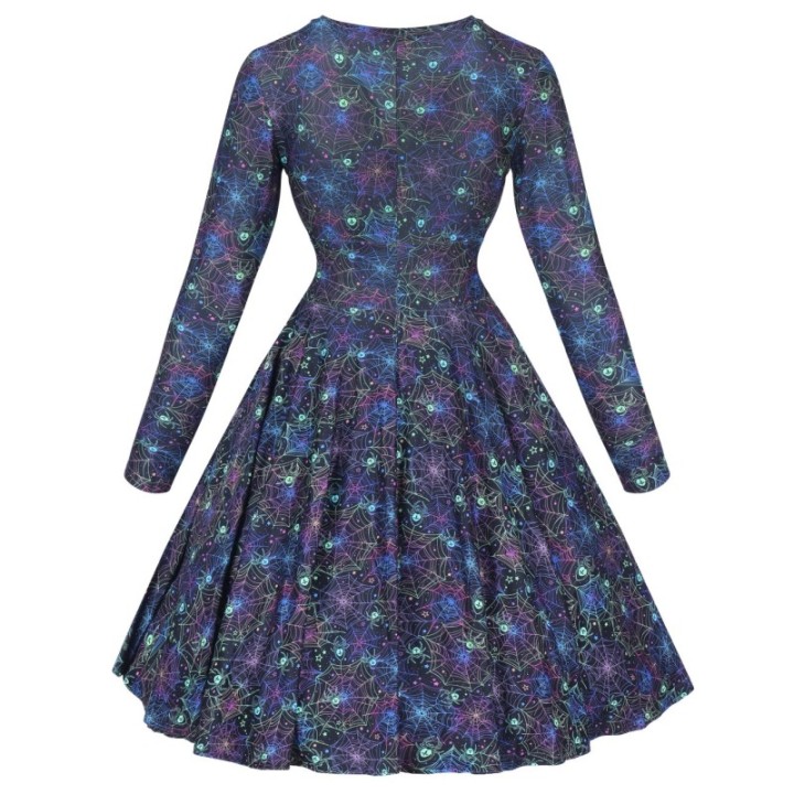 Sukienka alternatywna w pająki pajęczyny pastel goth NONA