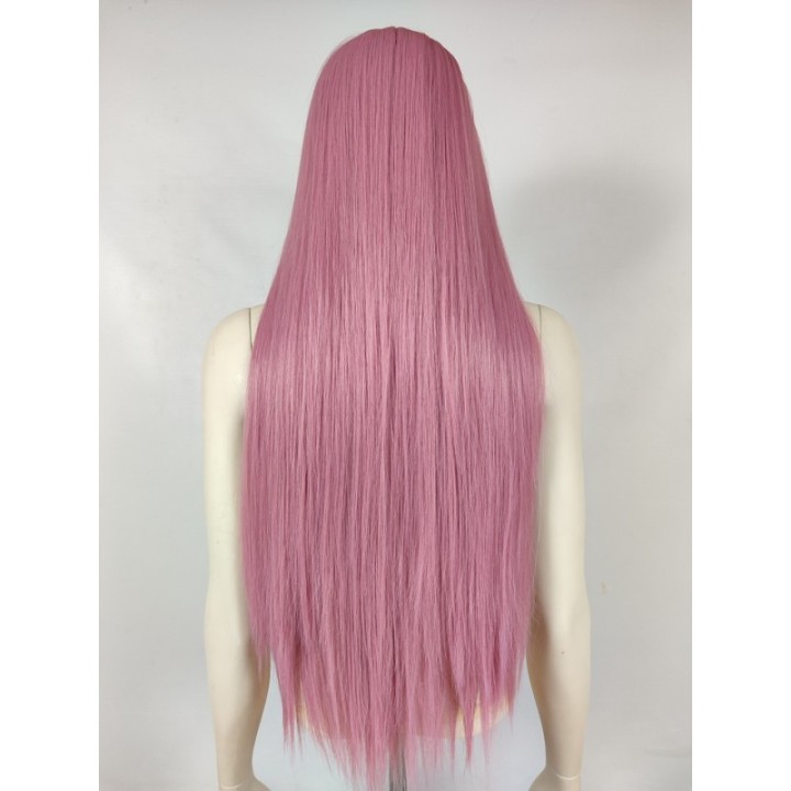 Peruka RÓŻOWA pastelowy róż koronkowy czepek anime PK012