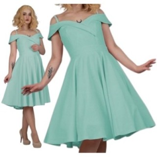 Sukienka pin up hiszpanka seledynowa miętowa BELLA