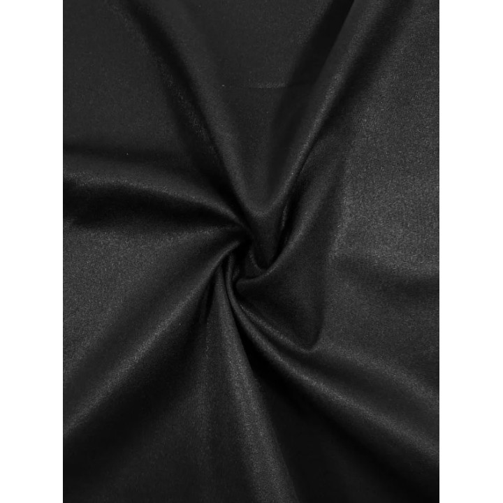 Sukienka midi CZARNA brokatowa z połyskiem za kolano kopertowy dekolt