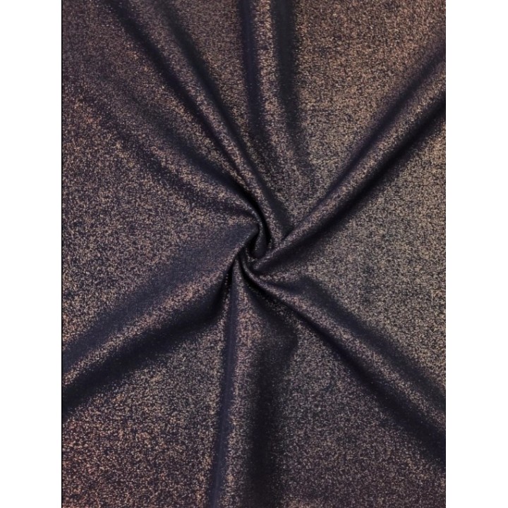 Sukienka GRANATOWA midi z kopertowym dekoltem brokatowa błysk na wesele