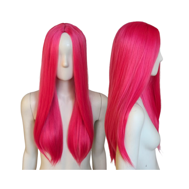 Peruka bez grzywki magenta fuksja Mira K-pop Demon Hunters PK099