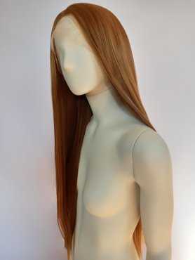 Peruka lace front złoty brąz LF008