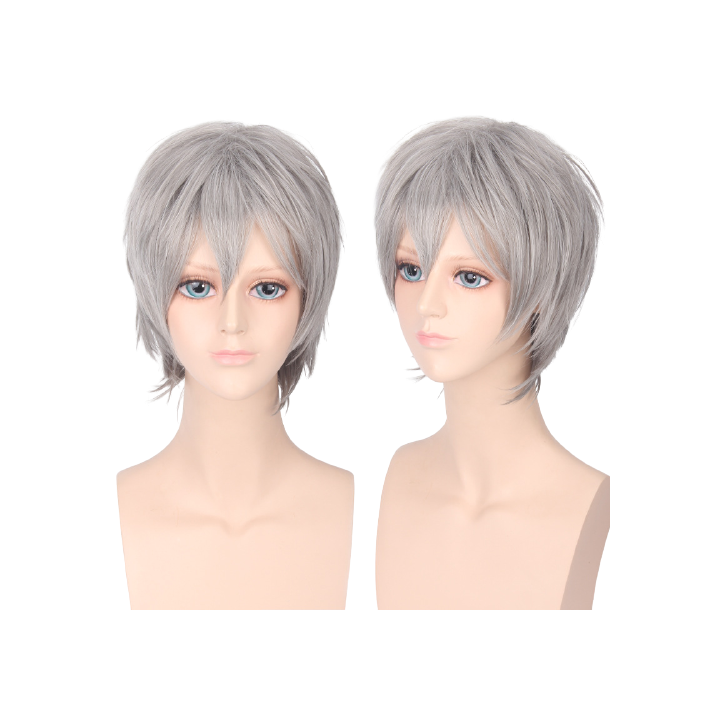 Peruka krótka szara siwa cosplay anime Jack Frost PK035