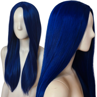 Peruka bez grzywki granatowa z przedziałkiem prosta PK094