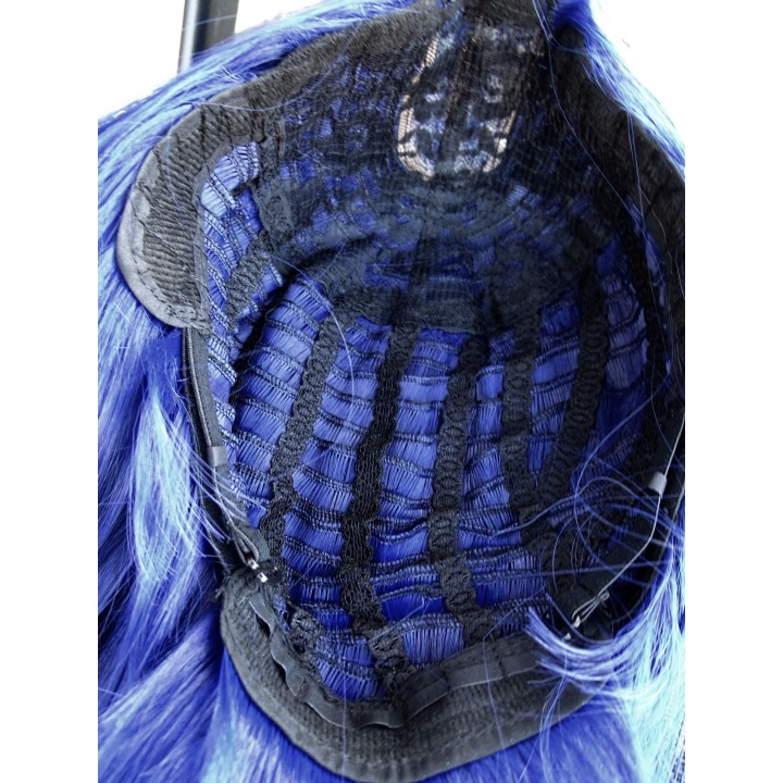 Peruka bez grzywki granatowa z przedziałkiem prosta PK094