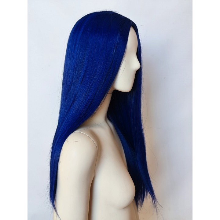 Peruka bez grzywki granatowa z przedziałkiem prosta PK094