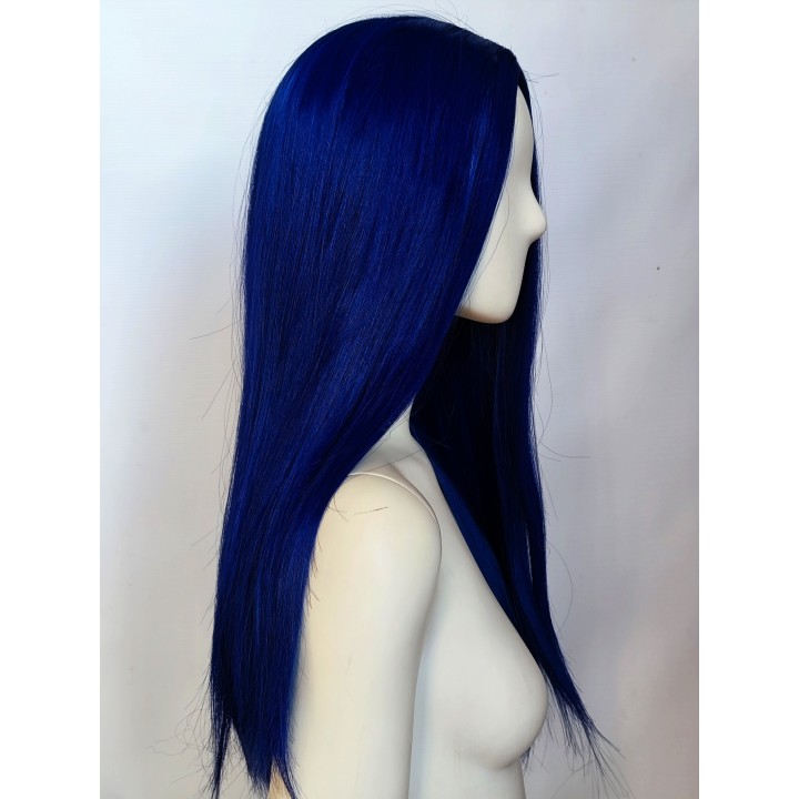 Peruka bez grzywki granatowa z przedziałkiem prosta PK094