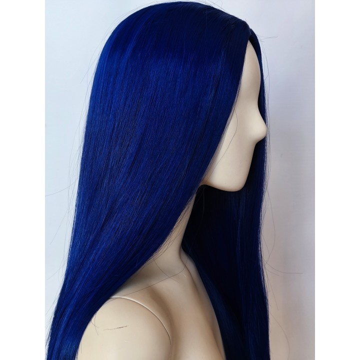 Peruka bez grzywki granatowa z przedziałkiem prosta PK094