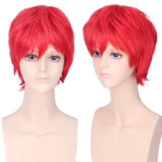 Peruka krótka czerwona cosplay męska Danganronpa PK036