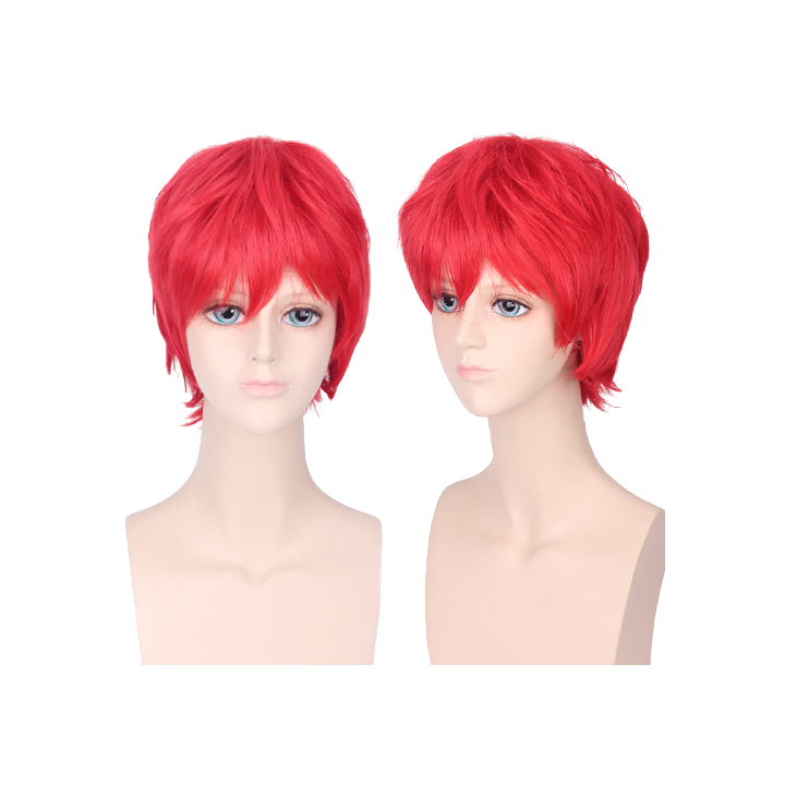 Peruka krótka czerwona cosplay męska Danganronpa PK036