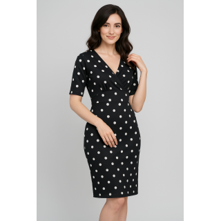 Ołówkowa sukienka w grochy groszki RACHEL