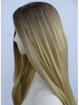 Peruka ombre bez grzywki złoty blond PK045