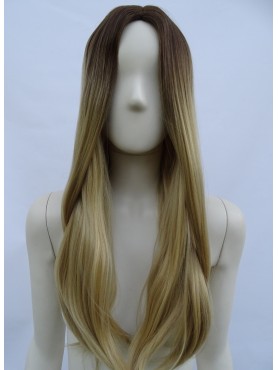 Peruka ombre bez grzywki złoty blond PK045