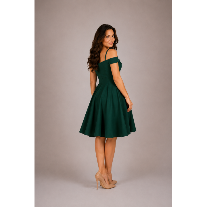 Sukienka butelkowa zieleń pin up z koła BELLA
