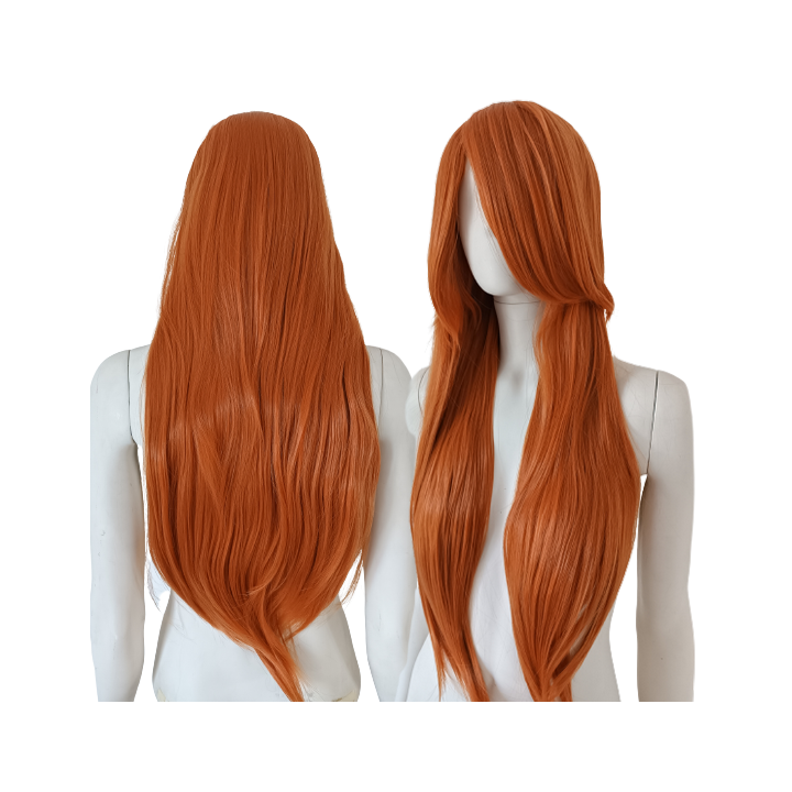 Peruka ruda pomarańczowa długa 90cm cosplay anime PK032