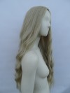 Peruka bez grzywki loki platynowy blond PK121