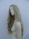 Peruka bez grzywki loki platynowy blond PK121