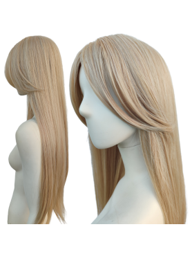 Peruka z długą grzywką platynowy blond PK051