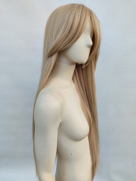 Peruka z długą grzywką platynowy blond PK051