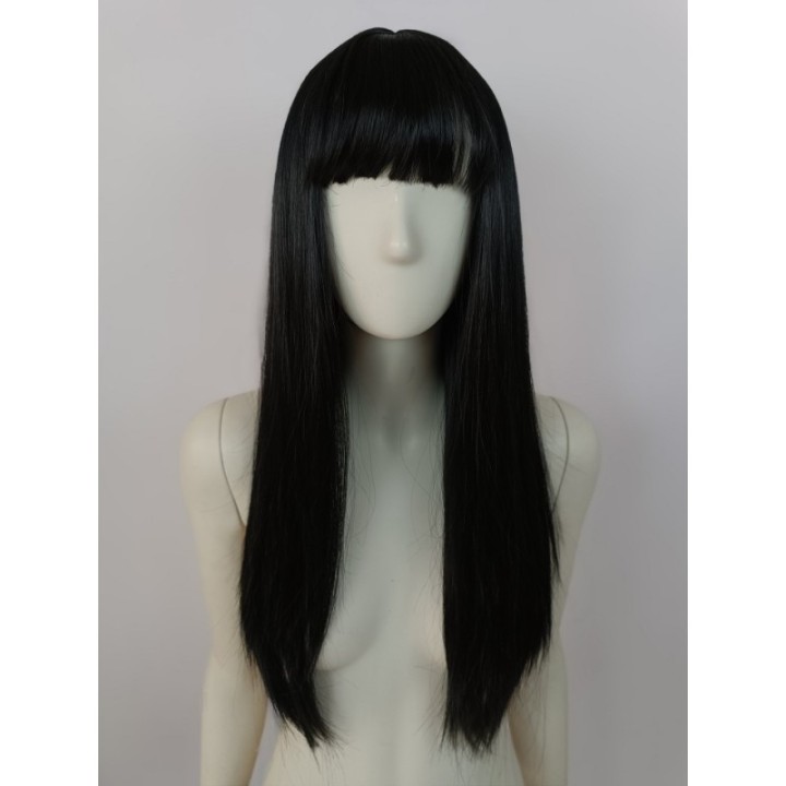 Peruka czarna z prostą grzywką Wednesday Kakegurumi cosplay PK033