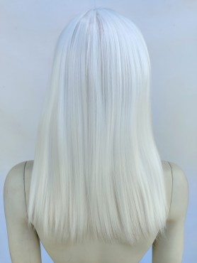 Peruka long bob biała PK160