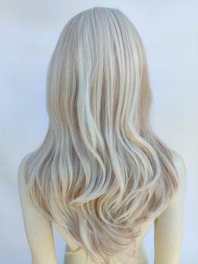 Peruka mroźny blond z pasemkami PK144