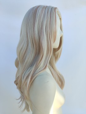Peruka mroźny blond z pasemkami PK144