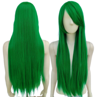 Peruka zielona z długa grzywką termoodporna cosplay anime PK008