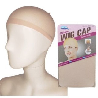 Czepek pod perukę siatka beżowy cielisty 2 sztuki