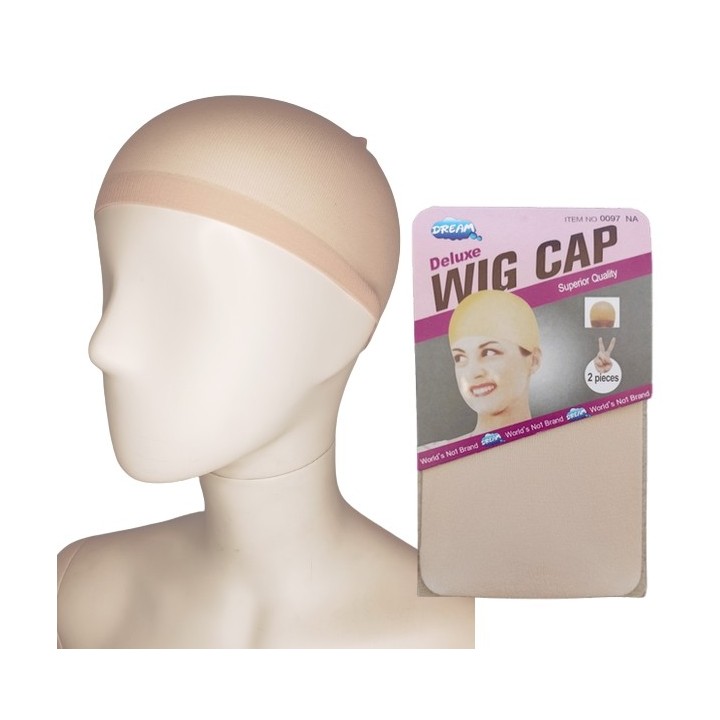 Czepek pod perukę siatka beżowy cielisty 2 sztuki