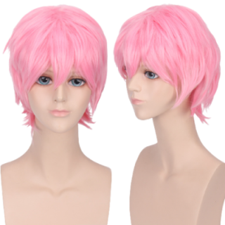 Peruka krótka różowa pastelowy róż anime cosplay PK048