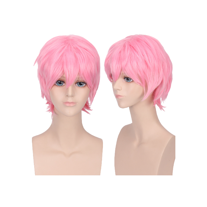 Peruka krótka różowa pastelowy róż anime cosplay PK048