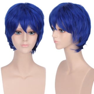 Peruka krótka niebieska kobaltowa cosplay anime PK049