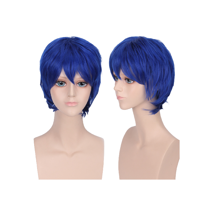 Peruka krótka niebieska kobaltowa cosplay anime PK049