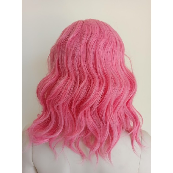 Peruka fale do ramion różowa lolita cosplay anime PK074